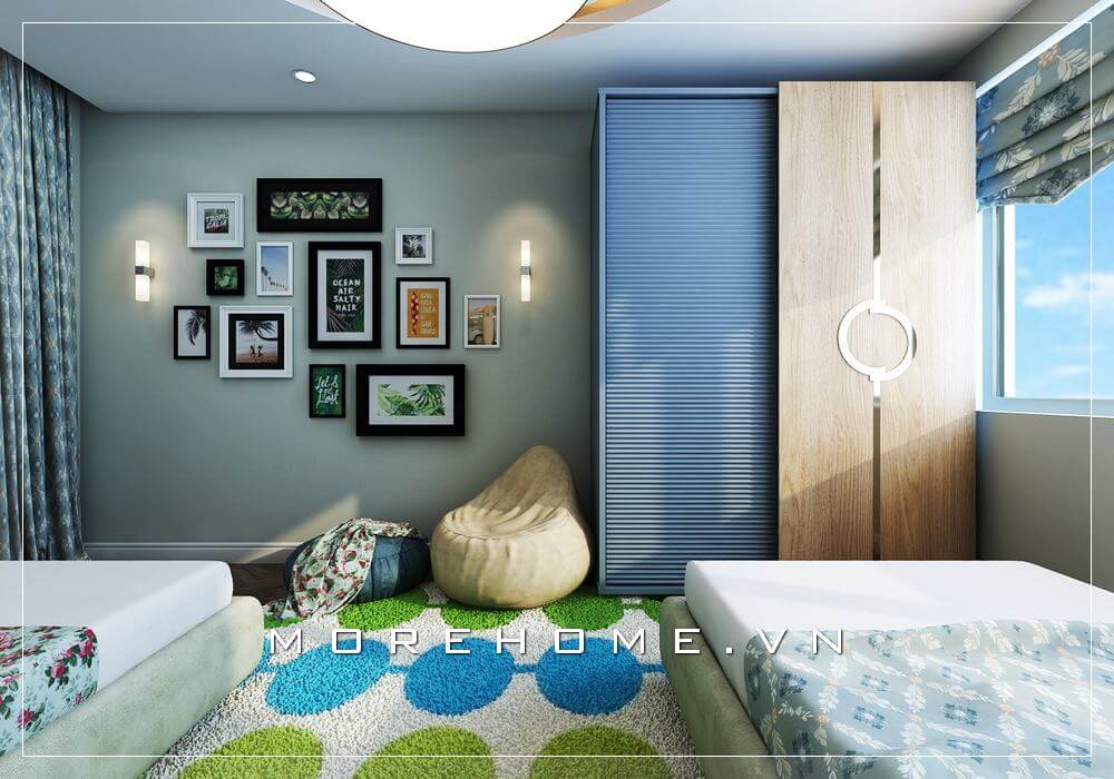 Không gian phòng ngủ của gia chủ sẽ tiện nghi hơn với mẫu tủ quần áo hiện đại được làm từ chất liệu gỗ công nghiệp